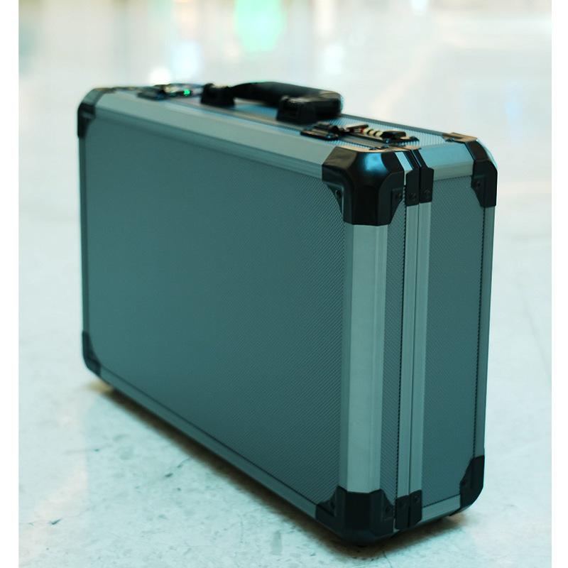 Многофункциональная коробка для часов и ювелирных изделий из алюминиевого сплава «Дымчато-серый» с прозрачной крышкой