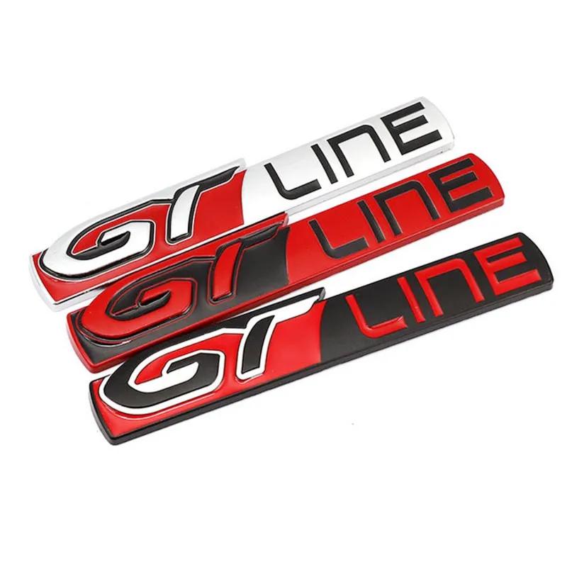 For Peugeot GT Line Logo 308 508 Rear Boot Trunk Tailgate Emblem Side Fender Badge Decals 3008 5008 Renault KIA Stickers Stinger