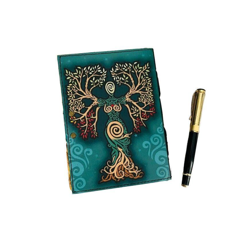 Книга теней журнал пустой бумага ручной работы с неровным краем винтажный кожаный журнал блокнот дневник