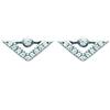 [Q4716] - Silver Earrings 'Sissi' Silver White Triangle (rhodium-plated) - 11x5 Mm