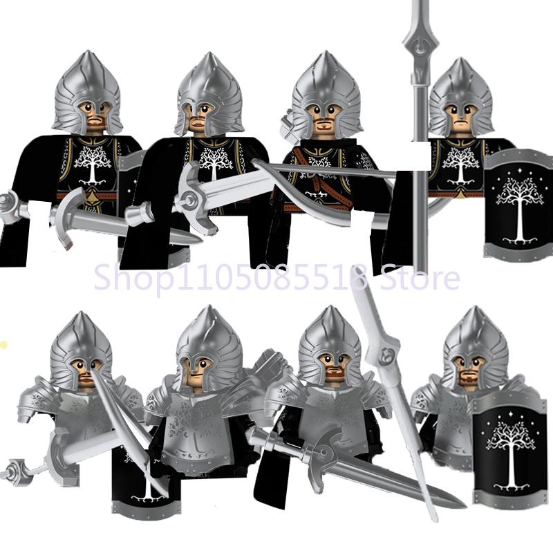 MOC Medieval Military Lion Knight Building Blocks Accessories Castle Soldier Shield Armor Model Toy Gift Mini Brick E023 Weapons