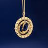 Game Arcane Rotatable Blue Rose Pendant Necklace Lovers Friends Wearing Chain Necklace Jewerly Cos Accessories Fans Gifts