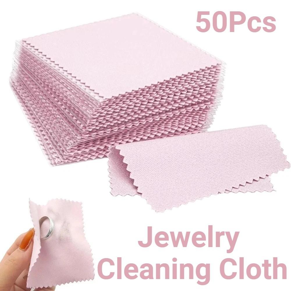 50Pcs Reusable Jewelry Cleaning Cloth 8x8cm Cleaning Polishing Cloth  Jewelry Maintenance