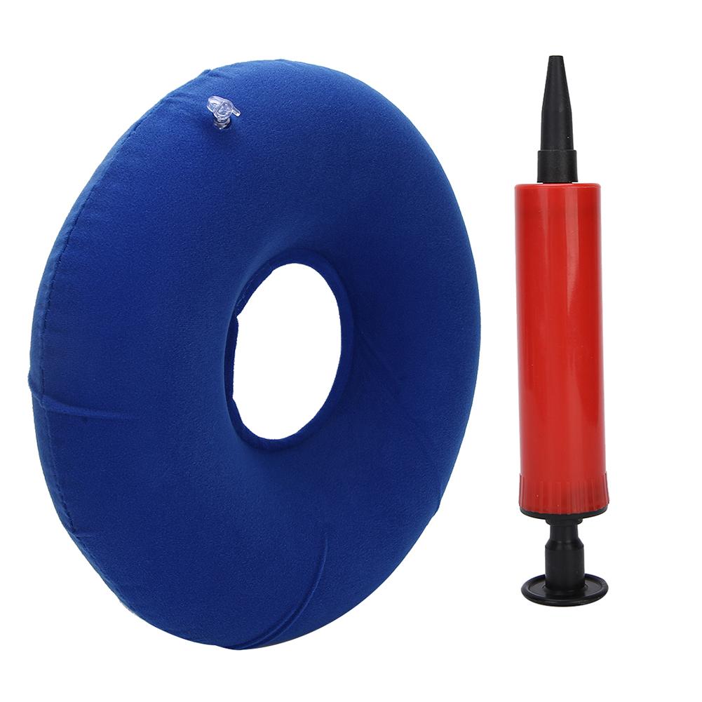 Противопролежневая подушка круглой формы дышащая надувная подушка для лежачего пациента (синий)