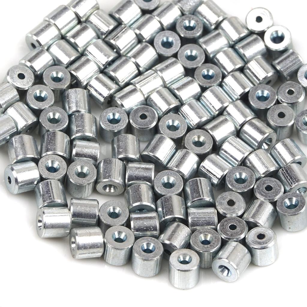 BCR010 100 шт. Ремонтный комплект для намотки стеклоподъемника автомобиля, стальной трос, концевой штифт, стопорная втулка, обжимная заклепка 6x5,45/1,7 мм