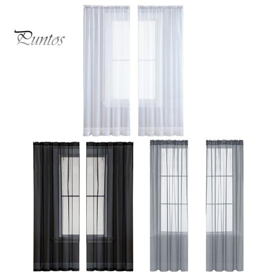 2 шт. оконная марля полупрозрачная декоративная дышащая пасторальная стильная штанга проходящая машинная стирка домашнее украшение оконная прозрачная занавеска бытовая