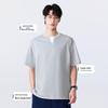 MINISO Мужская хлопковая футболка с коротким рукавом, имитация двух предметов