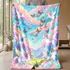 Fantasy Unicorns and Balloons Theme blanket Lightweight Warm Flannel Blanket Decorative Throw Blanket for Home Decoration