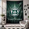 Wall Hanging Tapestry With Custom Name & Text, Plymouth Argyle FC Decorative Tapestry For Bedroom