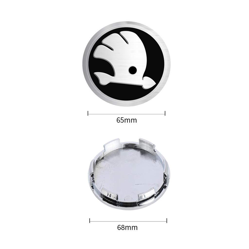 NADH5 4/8PCS 56 60mm Car Styling Wheel Center Hub Caps Rim Cover Badge Emblem Sticker For Skoda Rapid Octavia A5 RS Kodiaq Fabia A7