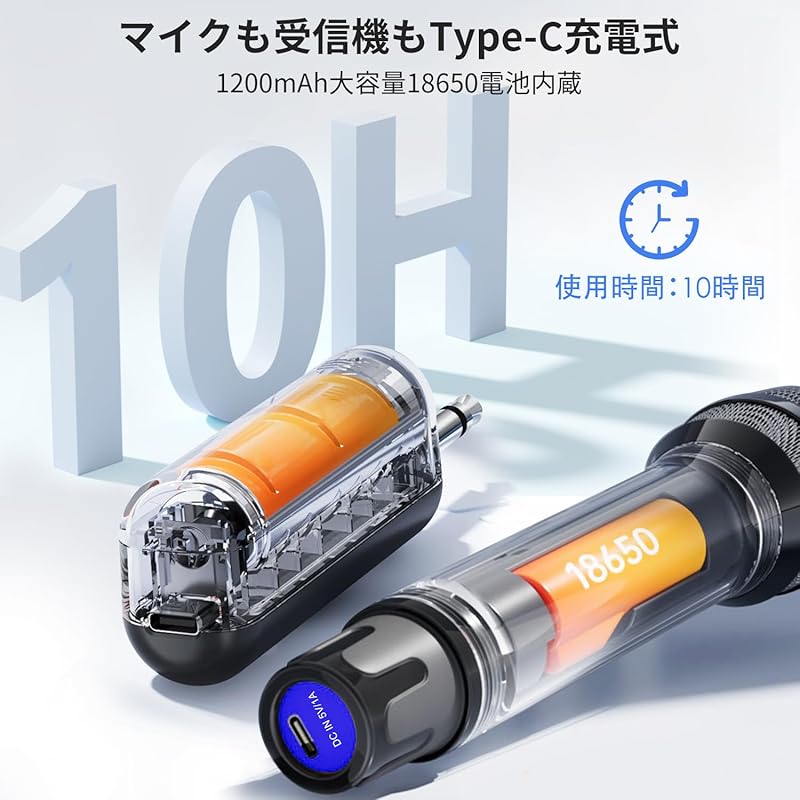 XIAOKOA динамический микрофон беспроводной микрофон ручной микрофон караоке микрофон беспроводной микрофон для 2 человек UHF 30m стабильная передача Type-c