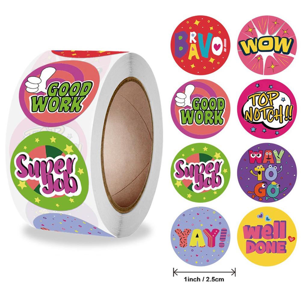 100-500pcs Encouragement Reward Stickers Thumbs Up Rewarded Kids School Kindergarten Children Scrapbook Stationery Sticker