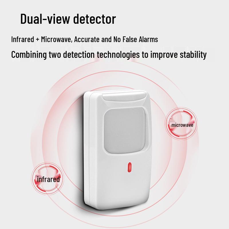 Wired Infrared Dual-tech Indoor Wall-mounted Anti-theft Detector Alarm