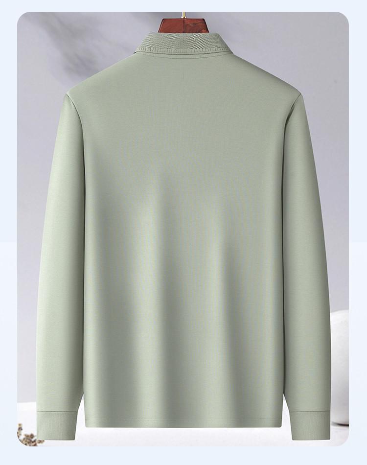 Comfortable Cotton 3A Antibacterial Long-Sleeved Polo Shirt for Men