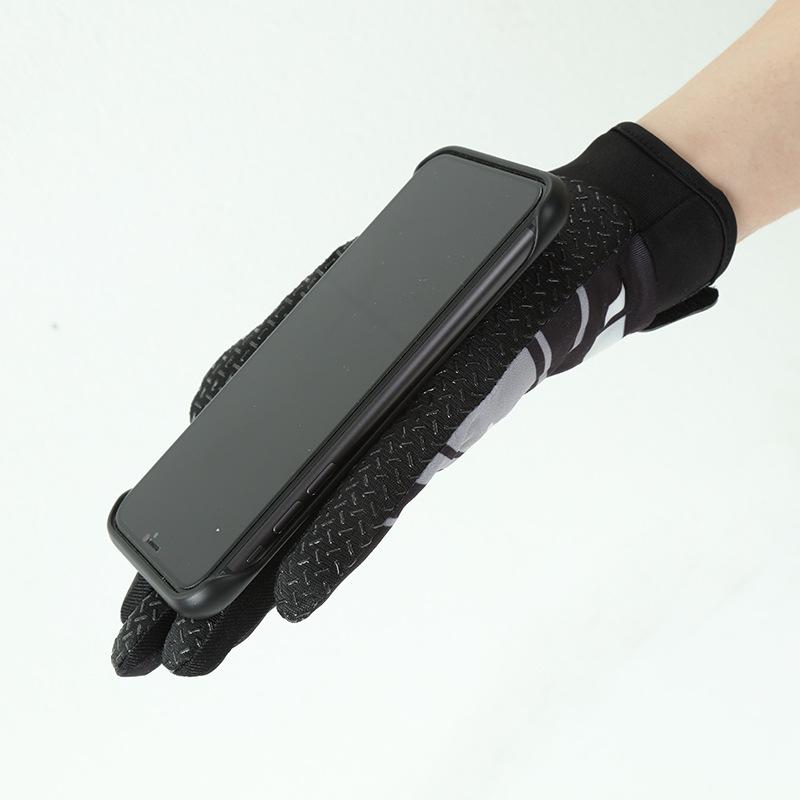 Printed Full-Finger Climbing Gloves, Touchscreen Breathable Anti-Slip Korean Fashion Outdoor Cycling Fitness Gloves