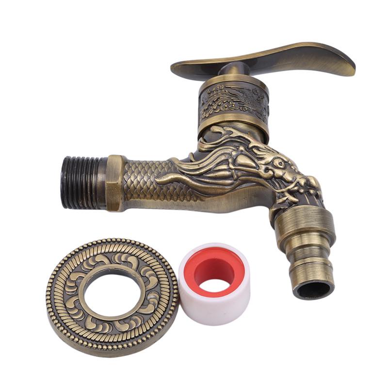 Винтажный кран Bibcock для ванной комнаты, настенное крепление, стиральная машина, садовый шланг, кран