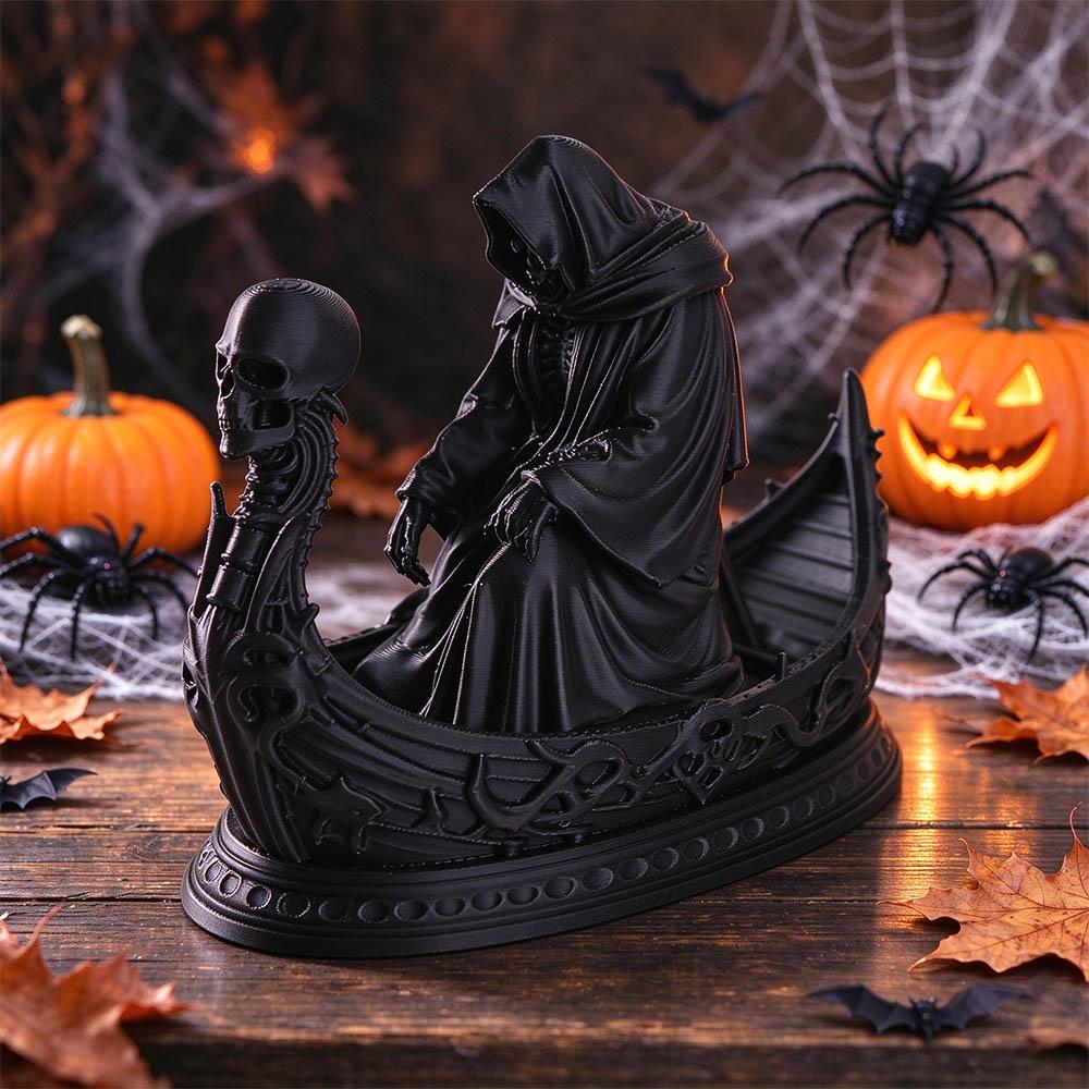 Resin Ferryman Sculpture Lightweight Death God Decoration Grim Reaper Statue Desk Decor