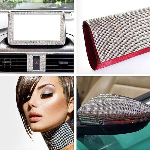 Яркая наклейка со стразами, блестящие стразы для поделок, самоклеящаяся наклейка с бриллиантами, сделай сам, для украшения подарка, художественное ремесло (3 размера, 4 цвета)