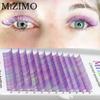 Радужные одиночные привитые накладные ресницы, макияж глаз, сценические драматические ресницы. Натуральный, Пролонгированный. 8-15 мм0,07/0,1 мм