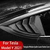Крышка жалюзи заднего окна автомобиля для Tesla Model Y 2021 Наклейки из АБС-углеродного волокна Дефлектор крышки жалюзи Модифицированные аксессуары