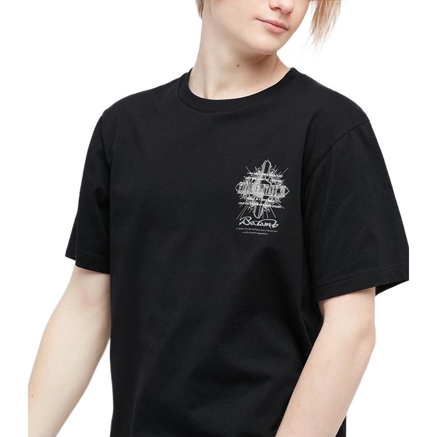 Uniqlo Футболка с принтом персонажа игры Final Fantasy VII Мужские и женские Топы Черный 449081-09