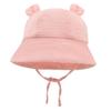 Baby Autumn 2024 Sun New Hat Children Outdoor Rabbit Ear Beach Caps Boy Girl Panama Hat Unisex Beach Bucket Hats Bunny Hat