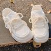 Summer Women's Shoes Little White Shoes Women's 2025 New Breathable Mesh Shoes Versatile Niche Bread Shoes Platform Sports Board Shoes
