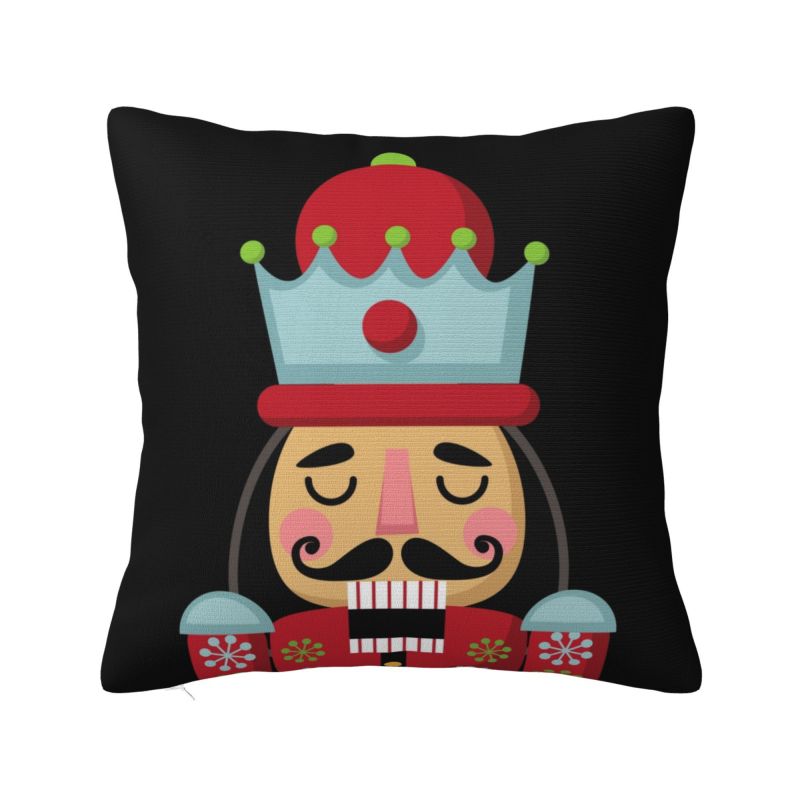 Christmas Nutcrackers Toy Soldier Modern Pillow Cover Decoration Cushions for Sofa