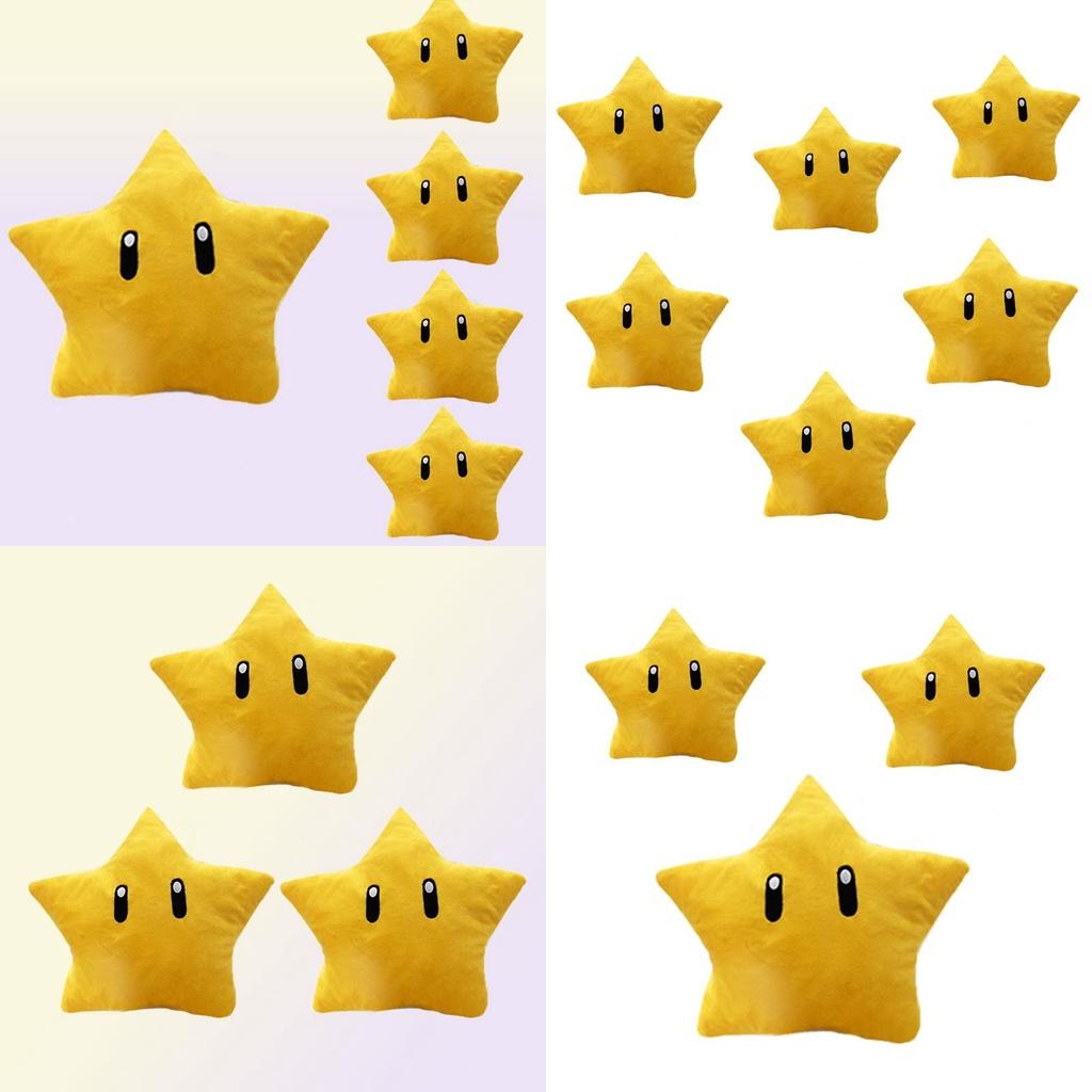 Плюшевая игрушка Супер Марио Желтая Звезда 30 см Короткошерстная Фигурка