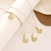 European-American Butterfly Jewelry Set: Necklace, Earrings, Bracelet - Elegant Women's Fashion Accessories
