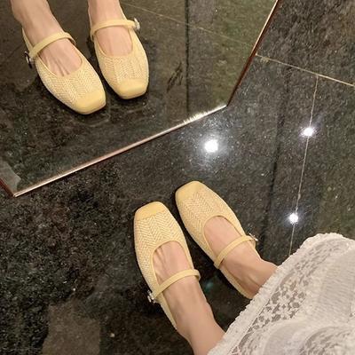Соломенные шлепанцы с квадратным носком, крутые, женские, летняя обувь 2025, новые, праздничные, ленивые, на одном педале, с закрытым носком, мюли, полушлепанцы