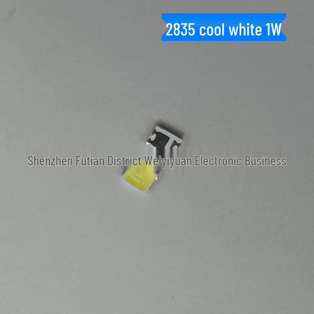 Светодиодные SMD-чипы 2835, 3 В, холодный белый, 1 Вт, высокая яркость, 300 мА, излучающая трубка