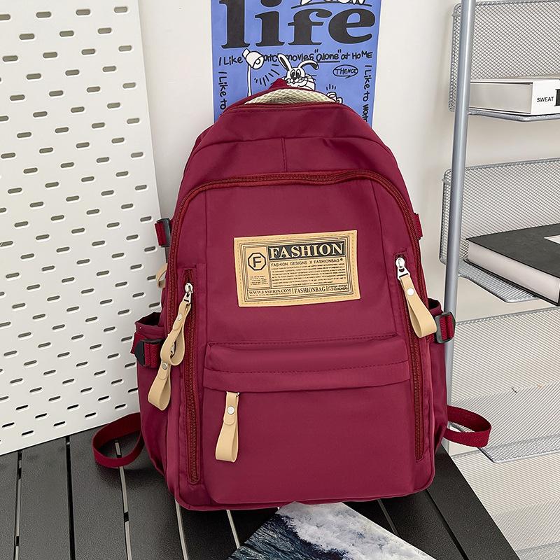 Школьный рюкзак для студента колледжа, рюкзак для старшеклассницы, простой, большой вместимости, рюкзак для мальчиков