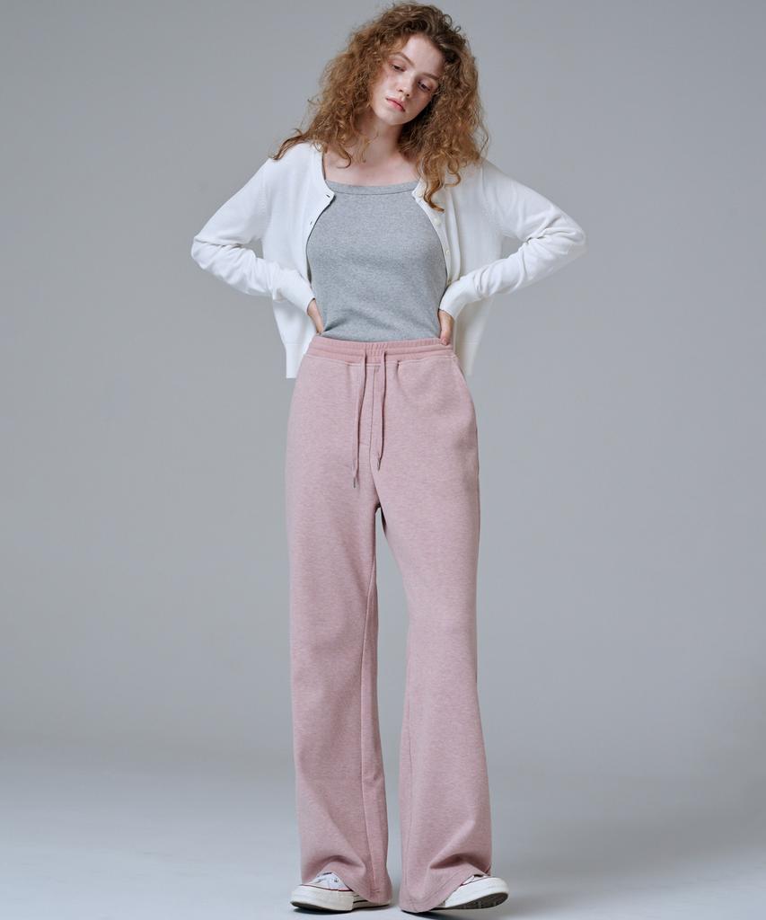 MALOUPE 2303 Knit Corduroy Flare Pants (Pink)