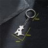 Брелок в виде животного, подвеска в виде собаки, брелок из нержавеющей стали, брелок в виде памятного знака для питомца, брелок в виде собаки, сумка, ювелирные изделия