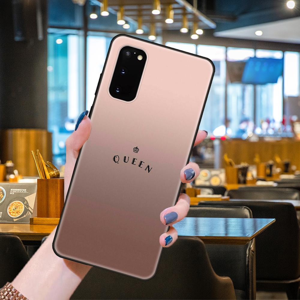 Чехол для телефона SamSung Galaxy S Note 21 20 10 9 8 7 6 Plus Edge E Lite ультра черный чехол сзади Art Hoesjes Tpu Pink Queen