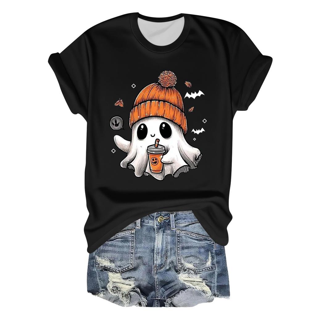 Женские футболки, Женские топы с коротким рукавом, Летняя мода, Повседневные стильные футболки с круглым вырезом, Туники