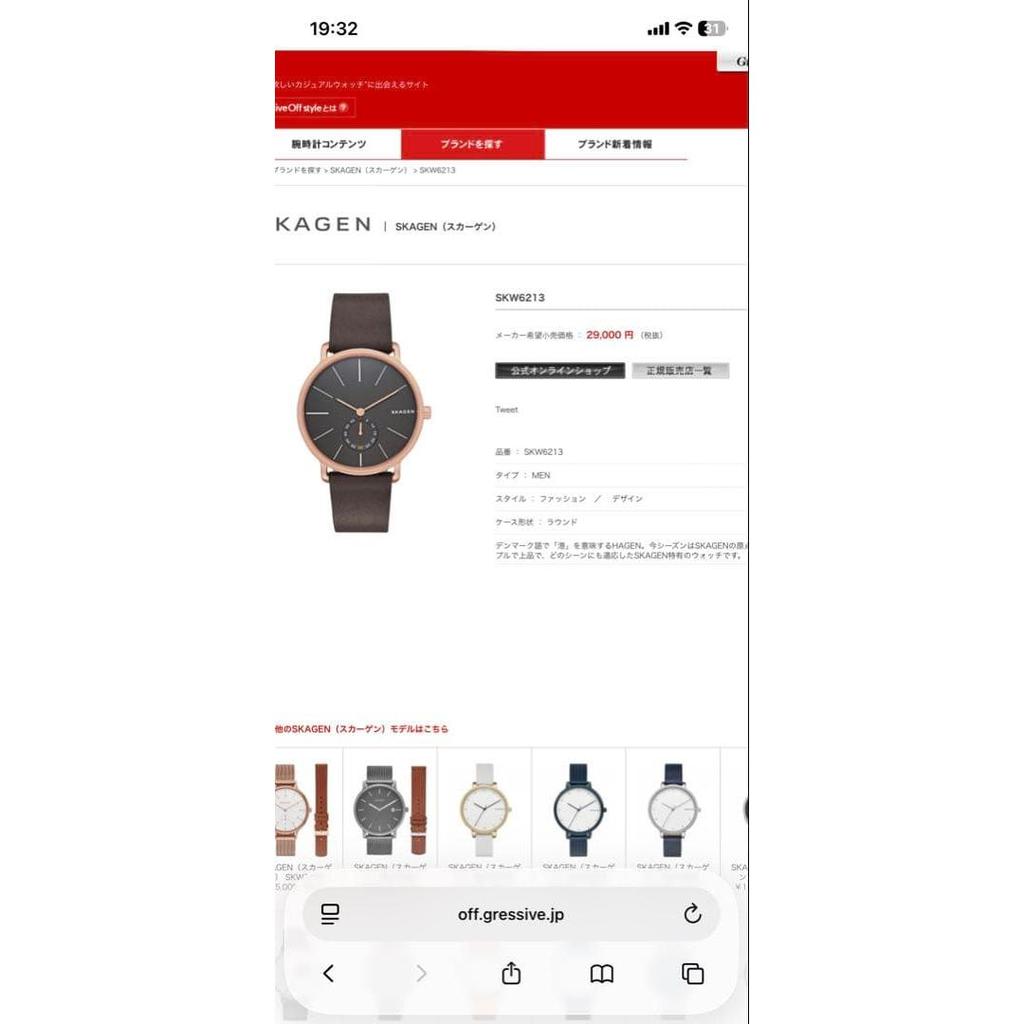 Подержанные часы SKAGEN SKW6213 (батарея заменена, работа гарантирована)