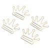100Pcs Crown Shaped Paper Clips Iron Decorative Paperclips with Box for Books Notebooks Clipboards 