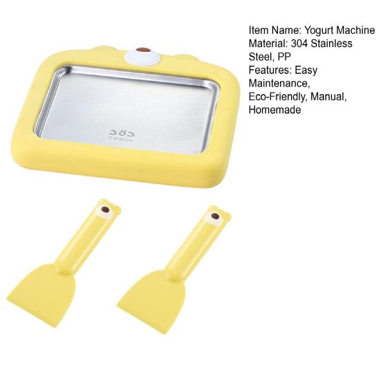 Ручная машина для приготовления мороженого, неэлектрическая машина для приготовления йогурта и щербета со скребком, портативный инструмент для приготовления десертов для детей и семейного отдыха, экологически чистый