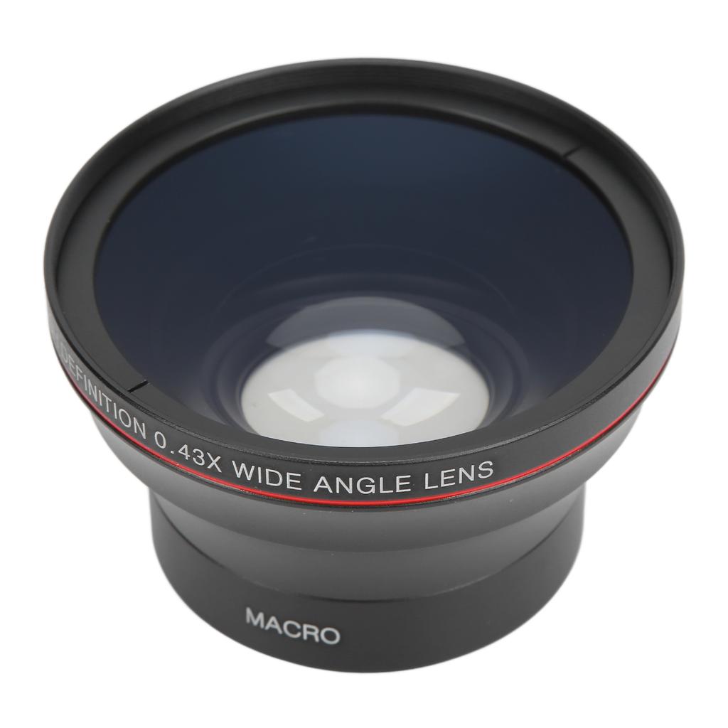 58mm 0.43X Wide Angle Lens Optical Glass Camera Lens with Macro Lens for Landscape Photography