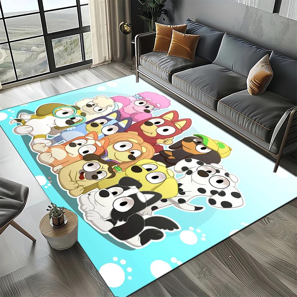 27 Style New B-Blueys Family Cartoon Dog Carpet Rug for Living Room Bedroom Home Sofa Decoration,Kids Play Non-slip Floor Mat