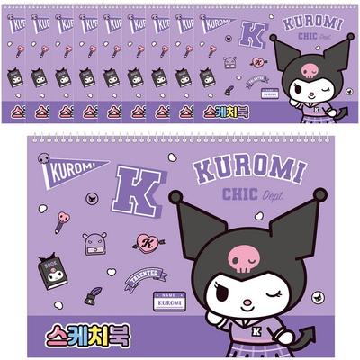 Детский альбом для рисования Sanrio 130G Kuromi Purple 10p 10 листов Популярные корейские игрушки