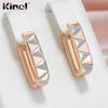 Kinel Mixed Color Luxury Dangle Earrings For Women Simple Retro Boutique Jewelry Trendy Earrings