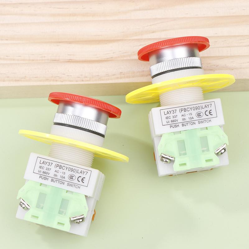 1 шт. грибовидный колпачок 1Н 1НЗ Dpst кнопка аварийной остановки переключатель переменного тока 660 В 10 А оборудование переключателя самоблокирующийся лифт фиксатор