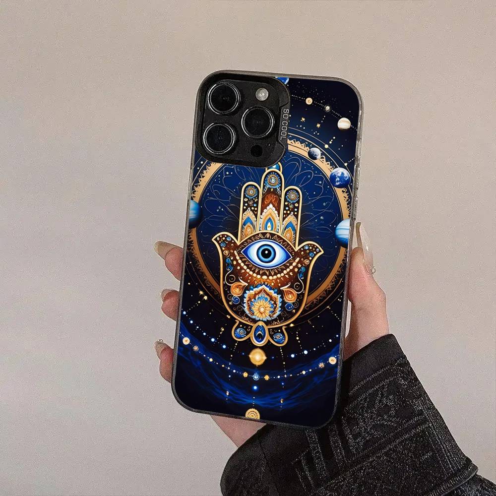 Чехол для телефона Mandala Chakra Yoga для IPhone 17 Air 16 15 14 11 12 13 Pro Max Plus X XR XS Цветной Серебристый Жесткий Чехол