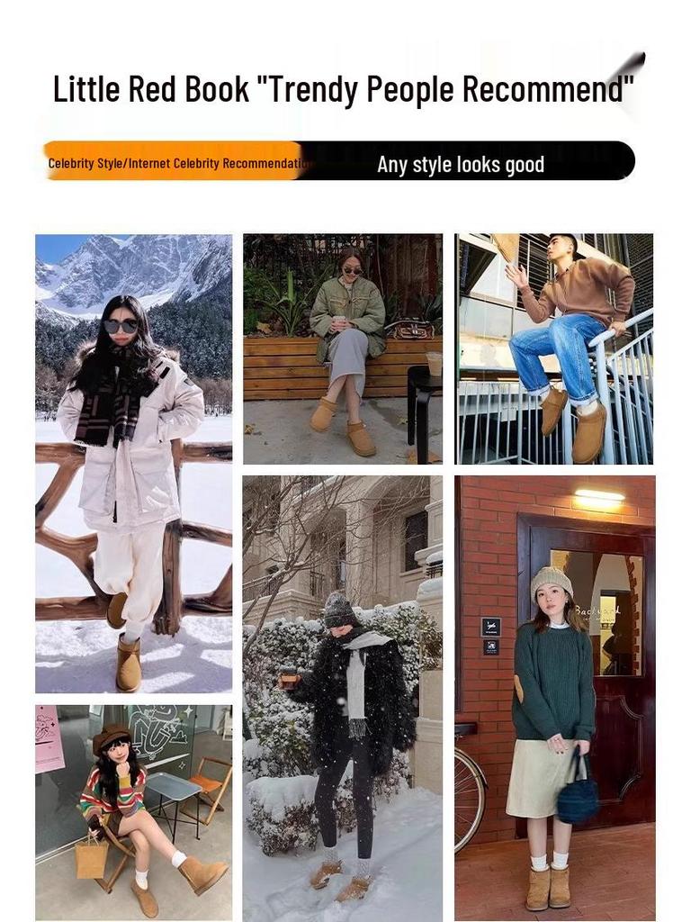 Sangpo 2025 Унисекс Зимние Снежные Ботинки: Теплая кожа и мех, плюшевая подкладка, утолщенный хлопок для мужчин и женщин