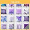 Elegant 18'' Purple Pillow Case Sofa Waist Throw Cushion Cover For Home Decor