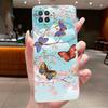 Phone Case For OPPO Reno4 Lite 4 F Flower Butterfly Casing For Oppo Reno 4 Lite 4F Capa Transparent Soft Silicone TPU Back Cover