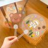 DIY Transparent Hand Fans Portable Graffiti Fan Funny DIY Blank Fan  Kindergarten